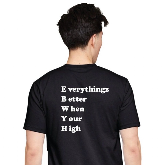 Everythingzbetter High Black Short Sleeve TShirt unisex various sizes - Picture 2 of 2